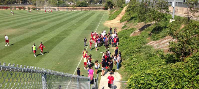 SVCA players and families visit Chivas USA practice